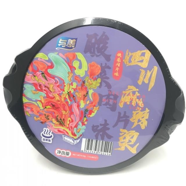 与美自热四川麻辣烫 肉片味 410g