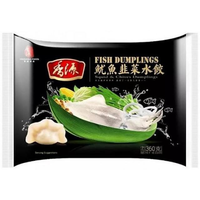 鱿鱼韭菜水饺 360g