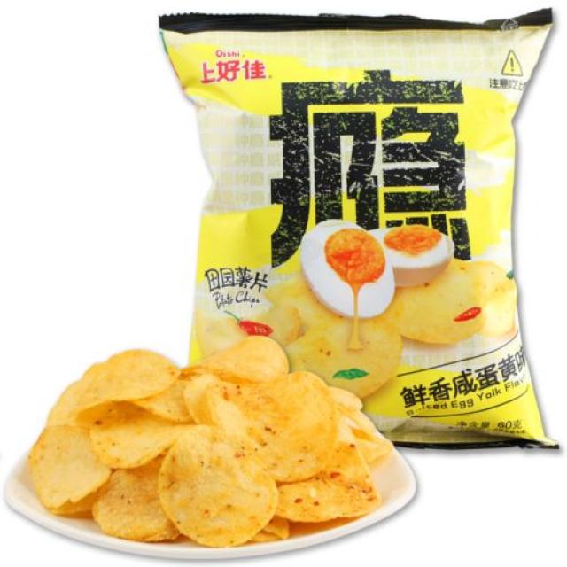 上好佳田园薯片 咸蛋黄味 60g