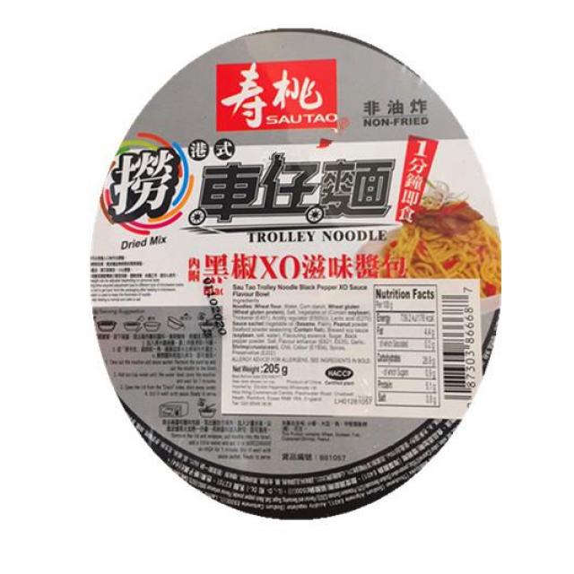 寿桃车仔面  黑椒XO味 205g