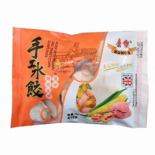 康乐猪肉大虾玉米水饺 410g