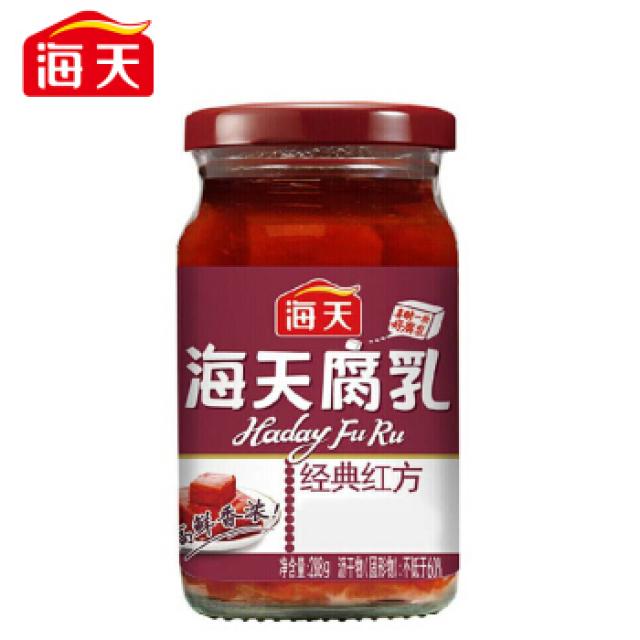 海天经典红方腐乳200g