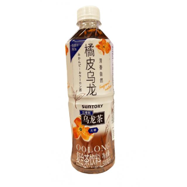 三得利橘皮乌龙茶无糖500ml