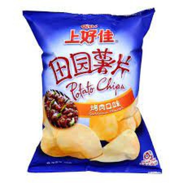 上好佳田园薯片烧肉味50g